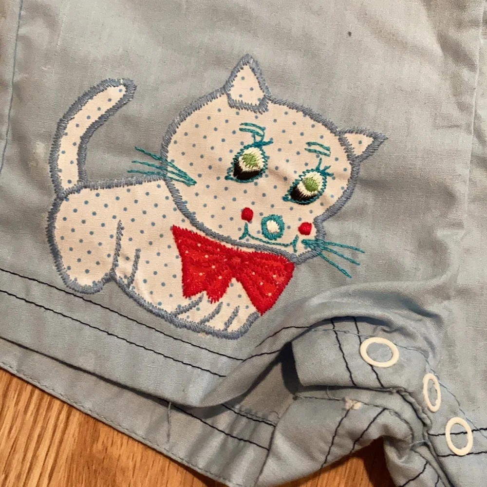 NWT Wee Belles vintage baby overall cat‎ 18 month